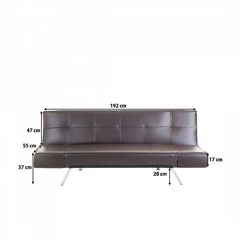 Faux Leather Sleeper, Brown