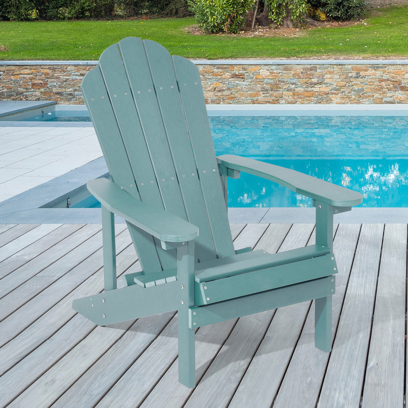 Chaise Adirondack en plastique Inniss, Lac bleu