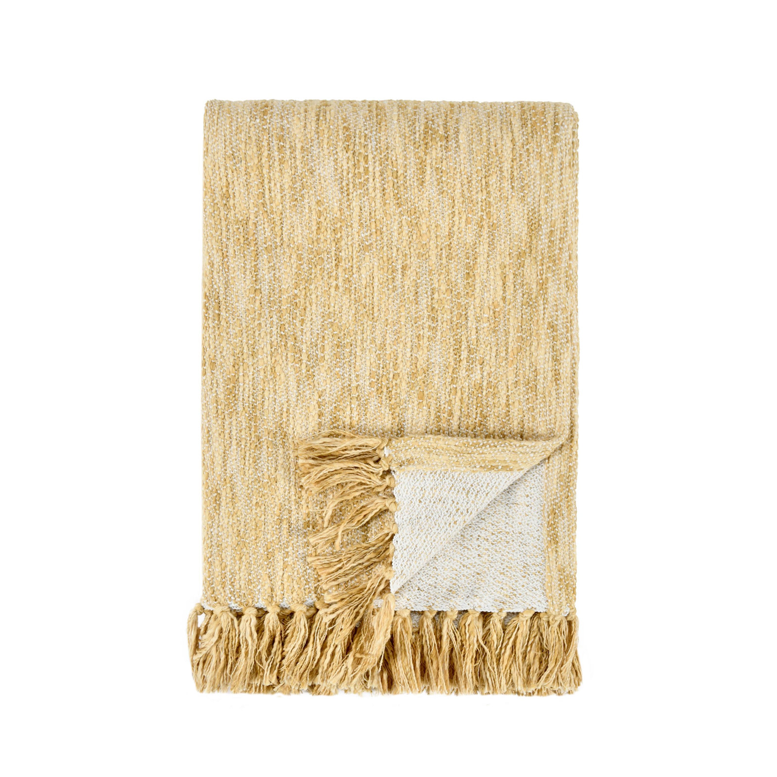 Sharma Hand Woven Throw Blanket, Yellow