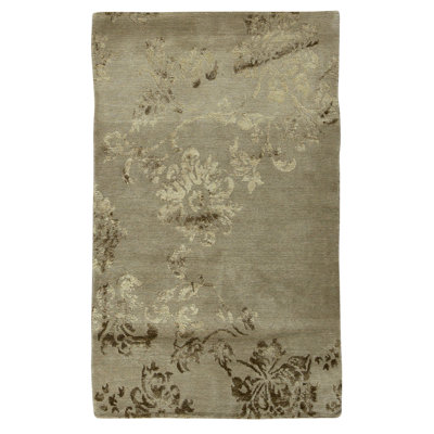 Handmade Silk and Wool Area Rug