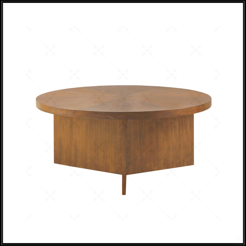 Table basse ronde, Brun