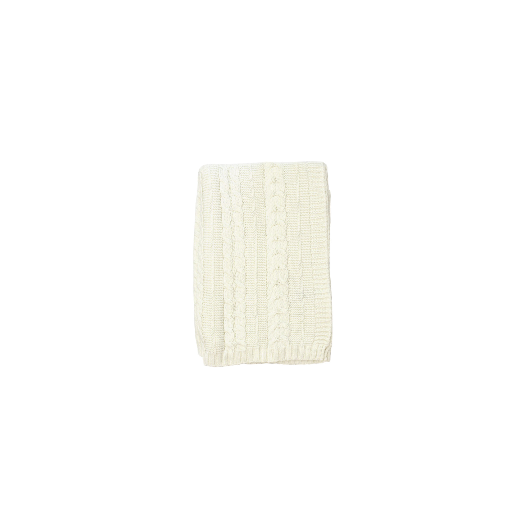 Cable Knit Baby Blanket, Ivory