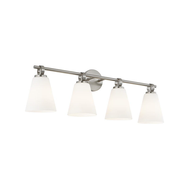 Ensemble de meuble-lavabo à 4 lumières Fusion - Nickel brossé Bolzano, Nickel brossé, 4