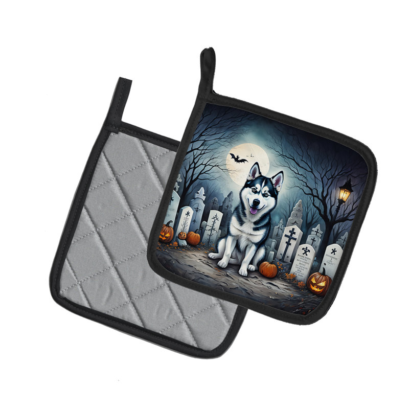 Husky sibérien Spooky Halloween - paire de poignées