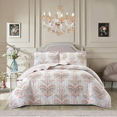 Andrena Microfiber Bedspread with Pillow Shams