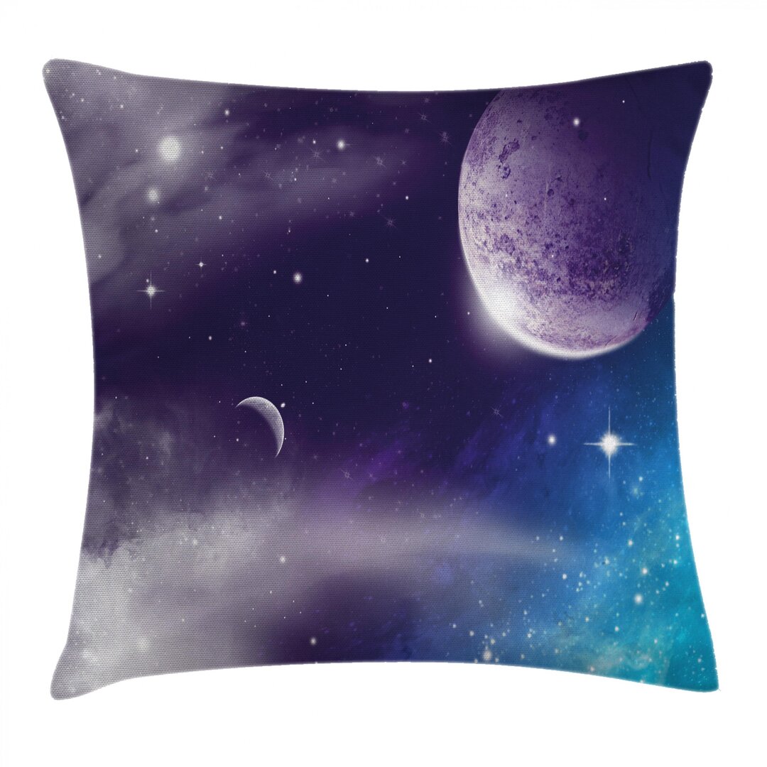 Kissenbezug, Starry Night Sky-Landschaft, Platz, Blau Lila