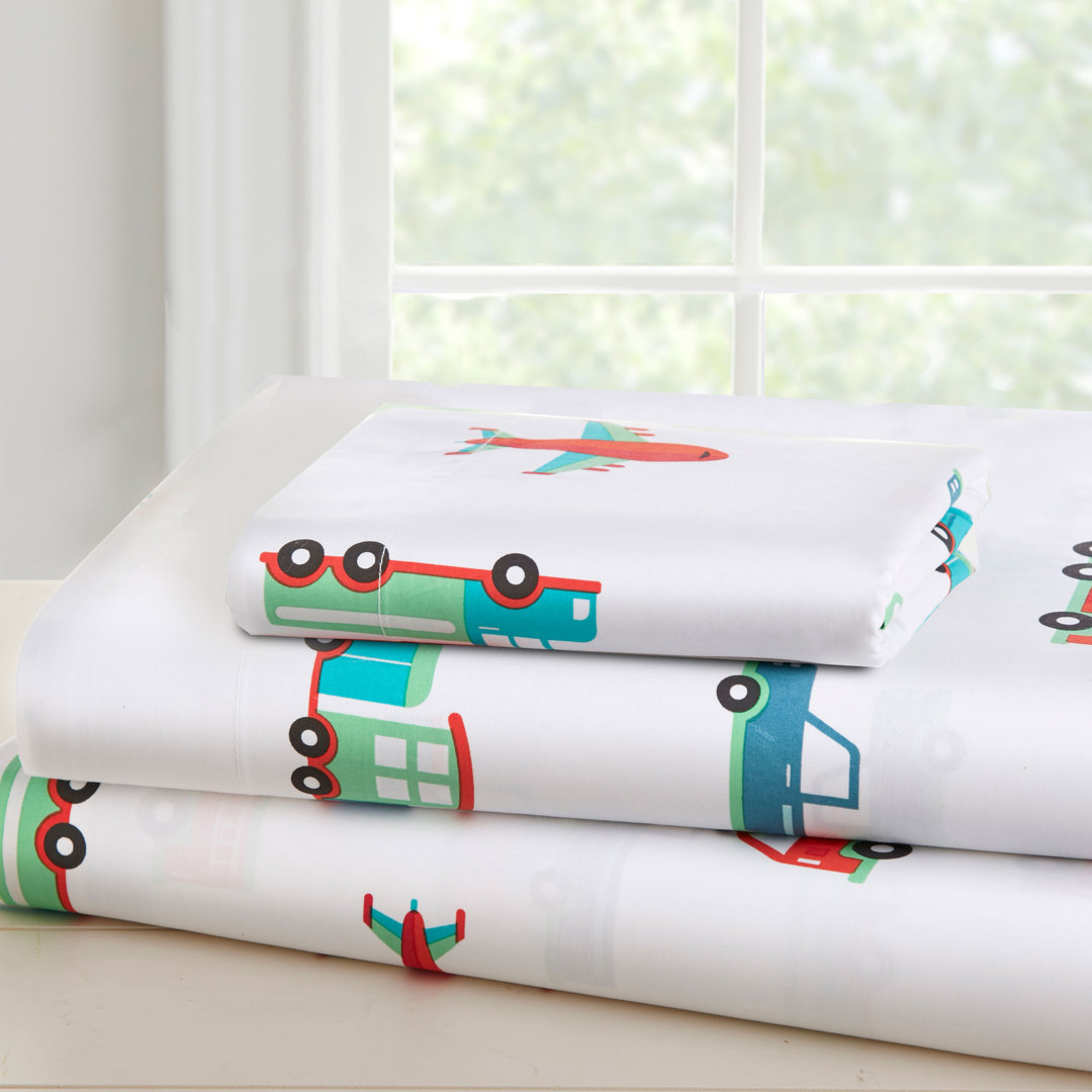 Transportation 100% Cotton Sheet Set - Twin Wildkin