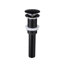 Robinet de lavabo de salle de bain avec bec cascade à poignée simple avec drain escamotable en acier inoxydable noir mat pour les éviers sans corrosion