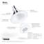 Moxie 2.5 GPM Single-Function Shower Head with Wireless Speaker-567596760