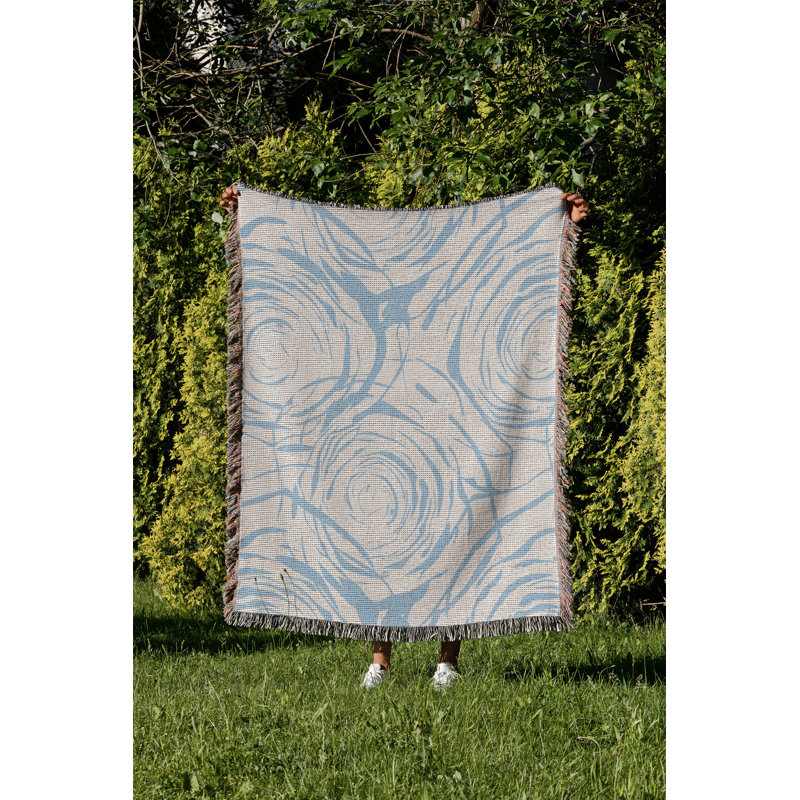 Jeté rose en coton Rose, Ciel, 60 po x 80 po