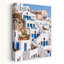 Santorini Cliffside Village Contemporary Architecture Summer Wall Art Print by Andreas Magnusson - Wrapped Canvas Print-1555831228