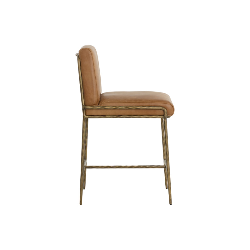 Lathan Upholstered Stool, Brown