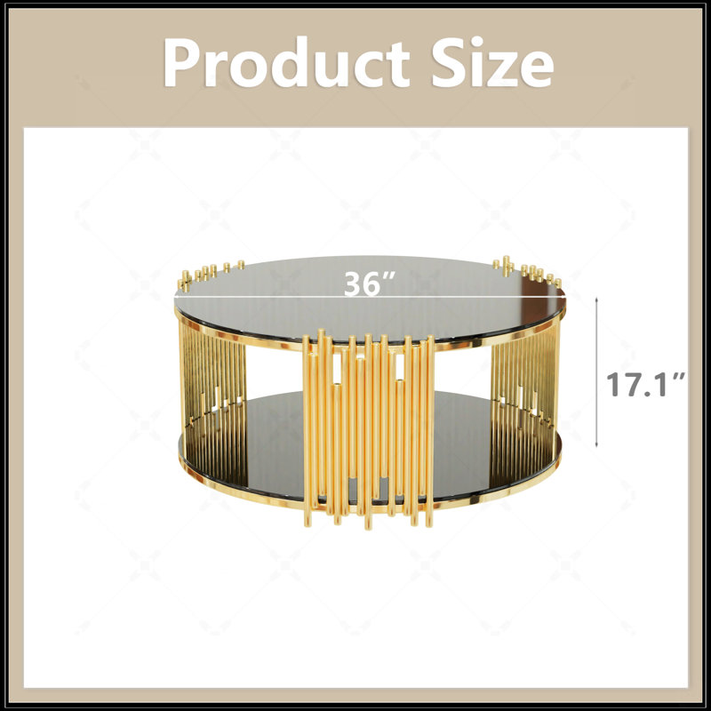 Table basse circulaire en acier inoxydable de style moderne et minimaliste