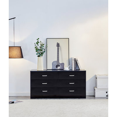 Modern Dresser, 6 Drawers Dresser, Bedroom Dresser