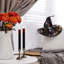 4 Pack Halloween Black Flameless Taper Candles - Remote Timer, Battery-Operated LED, Drip Wax, Flickering