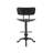 Rustic Black 22-33" Adjustable Tractor Seat Barstool with Backrest-66930068