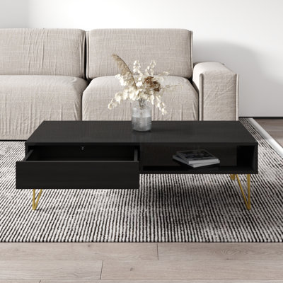Table basse 51,2 po avec finition ultrabrillante