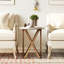 Table de bout rustique ronde rustique, table de chevet Boho