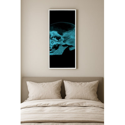 «Cyan Skull Study», art mural encadré