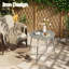 Paiten Round Metal Outdoor Side Table , 48cm cm W 45cm cm D-499087222