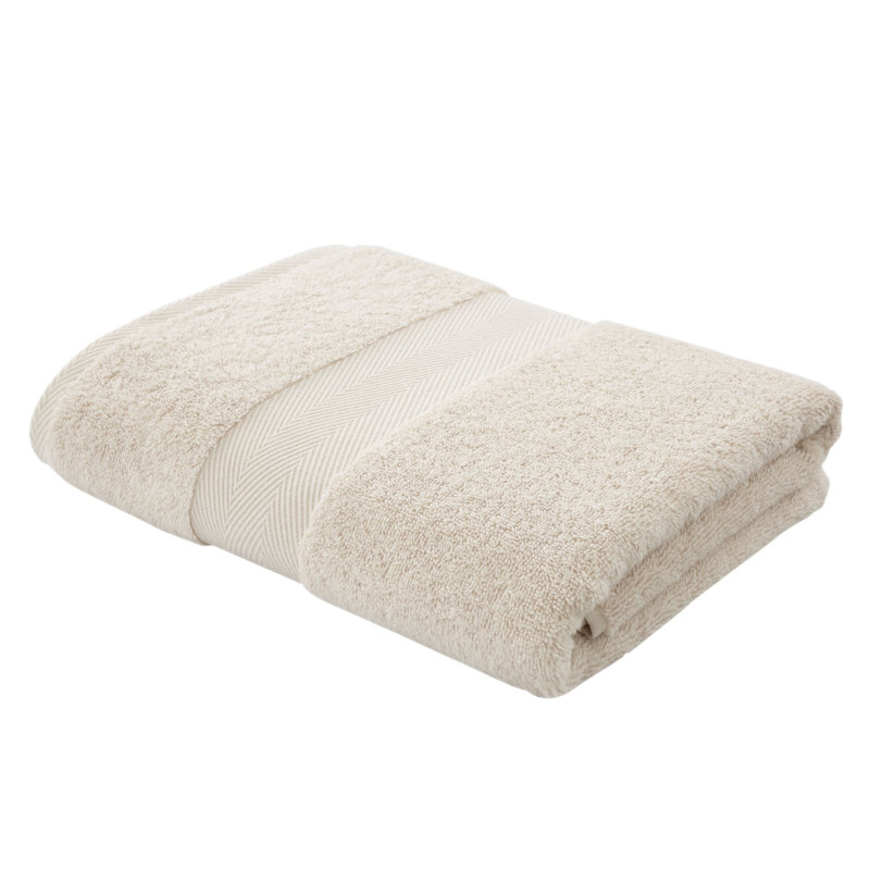 Silk Cotton Blend Towel, Oyster