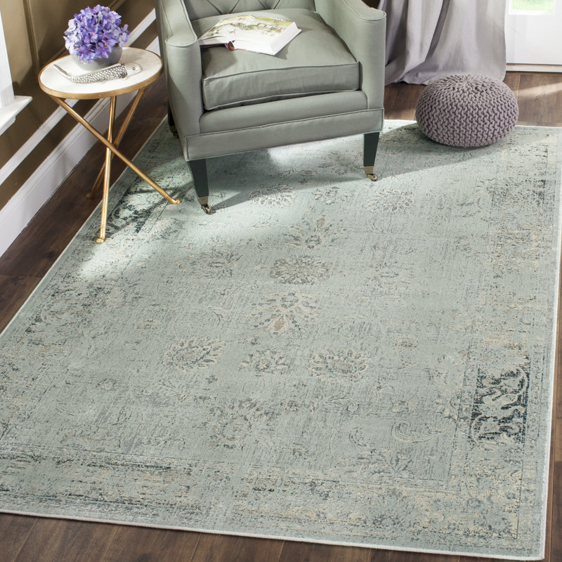 Vintage Performance Floral Rug, Rectangle 5'1" x 7'6"