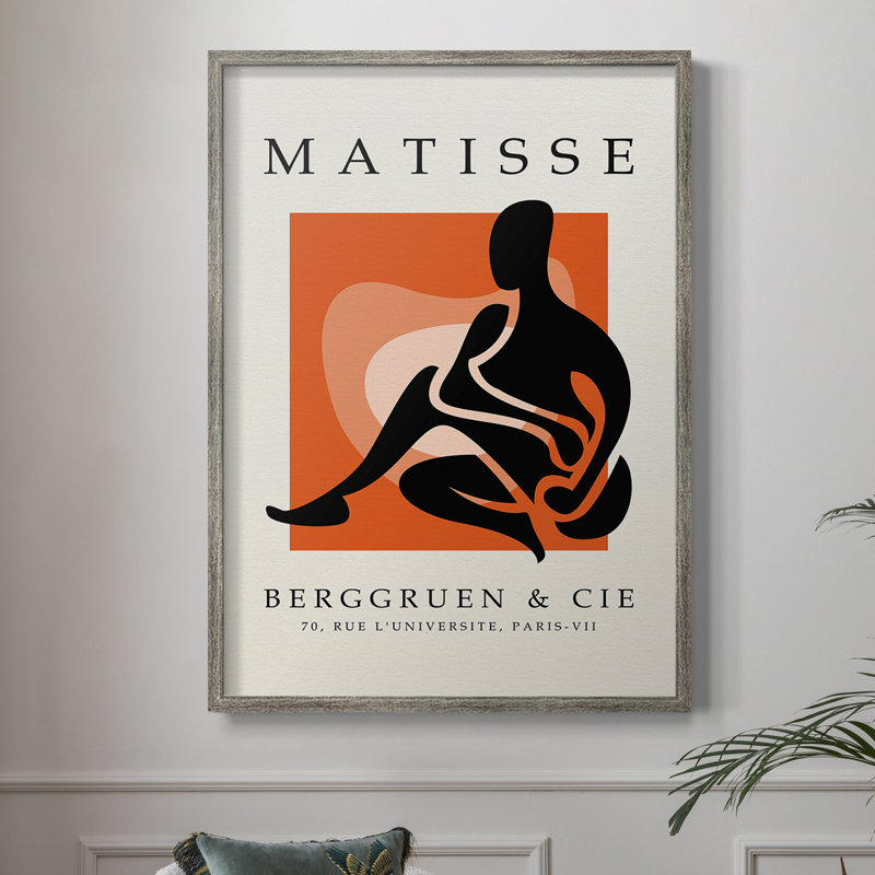 Matisse C XXXV, reproduction d'art encadrée - bois massif, H 11 po x l 9 po