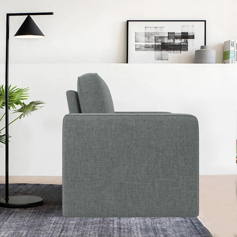 Fauteuil d'appoint pivotant à 360 degrés, Gris