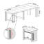 Table de salle à manger extensible de 18 à 107 po pour 2 à 12 personnes, table de salle à manger pliable extensible Transformer Console, table de cuisine de style campagne moderne, tables pliantes en bois pour économiser l'espace