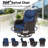 Adcox 2-Person Outdoor Patio Conversation Rattan Sets  With Side Table,2 Swivel Chairs and Blue Cushions-470597465
