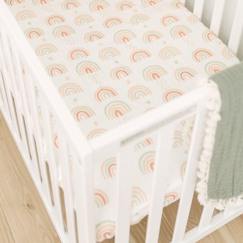 Parker Fitted Crib Sheet (Rainbow)