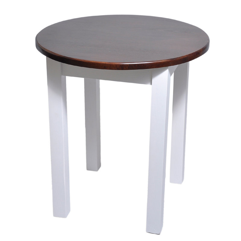 Garcia Pine Oval Solid Wood Dining Table, 75cm H x 85cm L x 85cm W, Dark brown