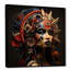 Masque africain doré et rouge - Art mural africain-642667377-642667376