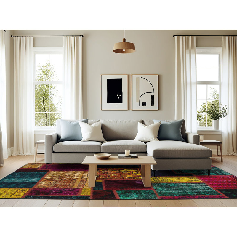 Abstract Indoor Rug, Rectangle 6' x 9'
