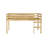 Solid Wooden, Rubber Wooden Twin Loft Bed with Ladder, Bed Platform of Strengthened Slats, Natural-121779874