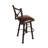Yeal Swivel Upholstered Counter Stool with Metal Frame