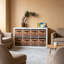 Ensemble de 6 cubes de rangement 11 pouces en tissu, bacs de rangement pliables avec poignées, paniers de rangement pour tablettes, bacs de rangement pour garde-robe, brun et noir