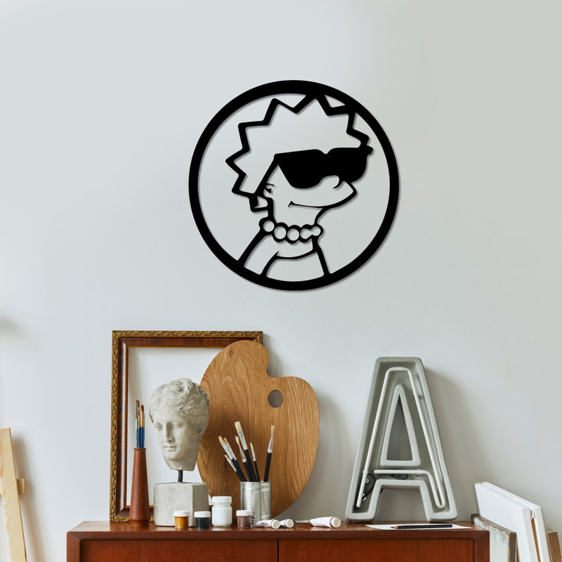 Decorative Metal Wall Accessory, Black, 13.0 x 13.0 inches | 100% Metal Construction, Thickness: 0.06 inches | Stylish Home Décor, Durable and Elegant Design for Living Room, Office, or Bedroom