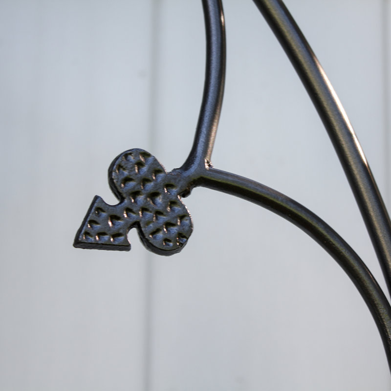 Graphite Wrought Iron Gothic Trellis with Cathedral Arches