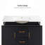 Meuble-lavabo de salle de bain avec lavabo simple, meuble-lavabo encastré, armoire de rangement pour salle de bain avec 2 portes et 2 tiroirs, fermeture en douceur, rangement multifonctionnel-115688415