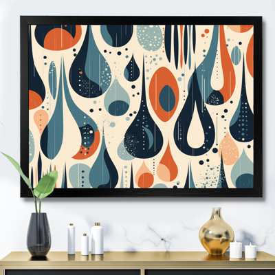 " Orange Blue Midcentury Balance II "