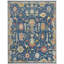 Bristol Hand Knotted Wool Area Rug in Blue; Rust; Grey; Yellow; Ivory-1583501937