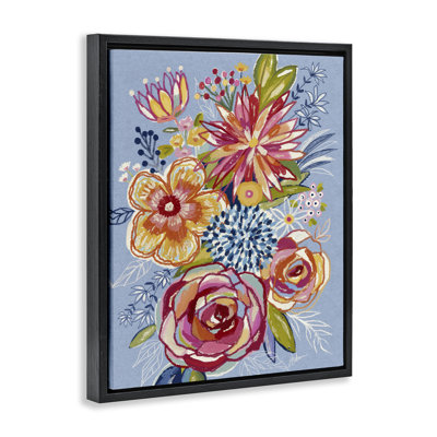 «Flower Burst on Blue Floater», art mural par Lisa Nohren