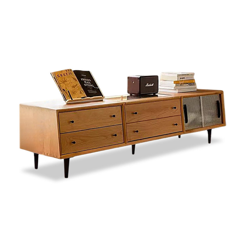 Meuble télé Modern Burlywood, H 17,72 po x L 78,74 po x l 18,50 po