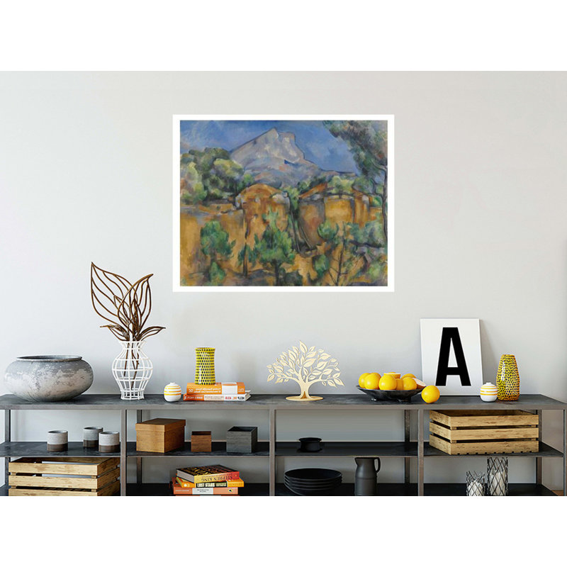 Mont Sainte-Victoire vu de la carrière Bibémus, impression de Paul Cézanne, H 32 po x l 40 po