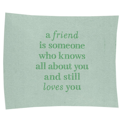 A Friend Is Someone Who Knows All About You and Still Loves You — Geometric Low-Poly — Landscape Indoor Wall Tapestry