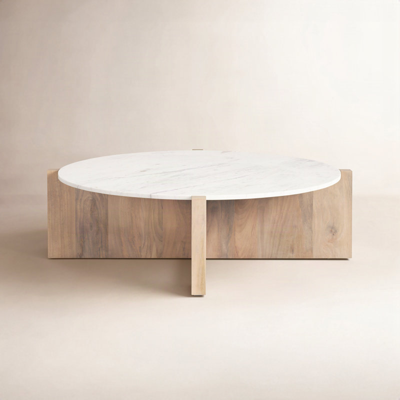 Table basse Lotus, Brun clair
