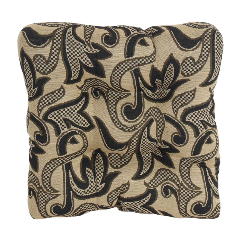 19-Inch Square Tapestry Tufted Dining Chair Cushions (Set Of 2)