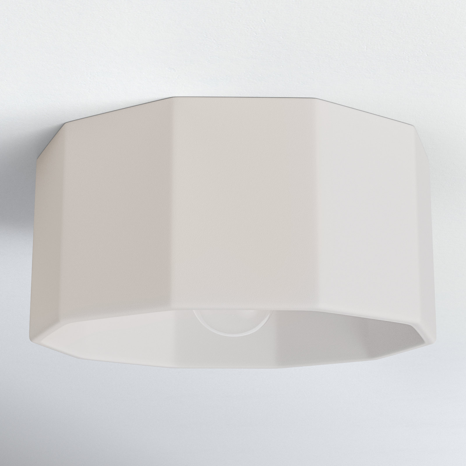 Logan 12" Single Light Flush Mount, Matte White