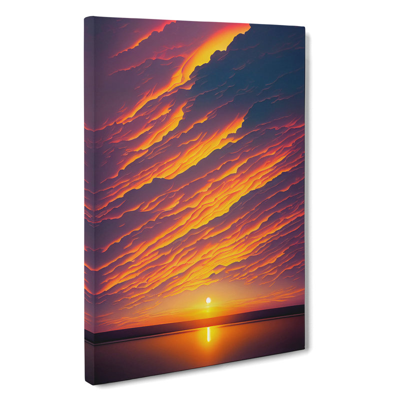 An Astounding Ocean Sunset - Wrapped Canvas, 60cm H x 40cm W x 3cm D